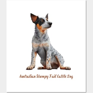 Australian stumpy tail cattle dog Posters and Art